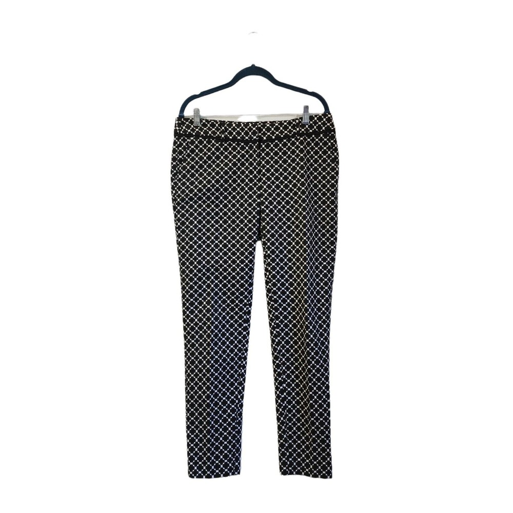 Willi Smith Women's Pants Tapered Leg Graphic Print Size 8 Trousers
